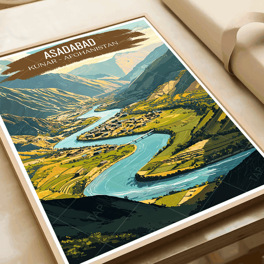 Asadabad travel poster – artwork presentation view 2