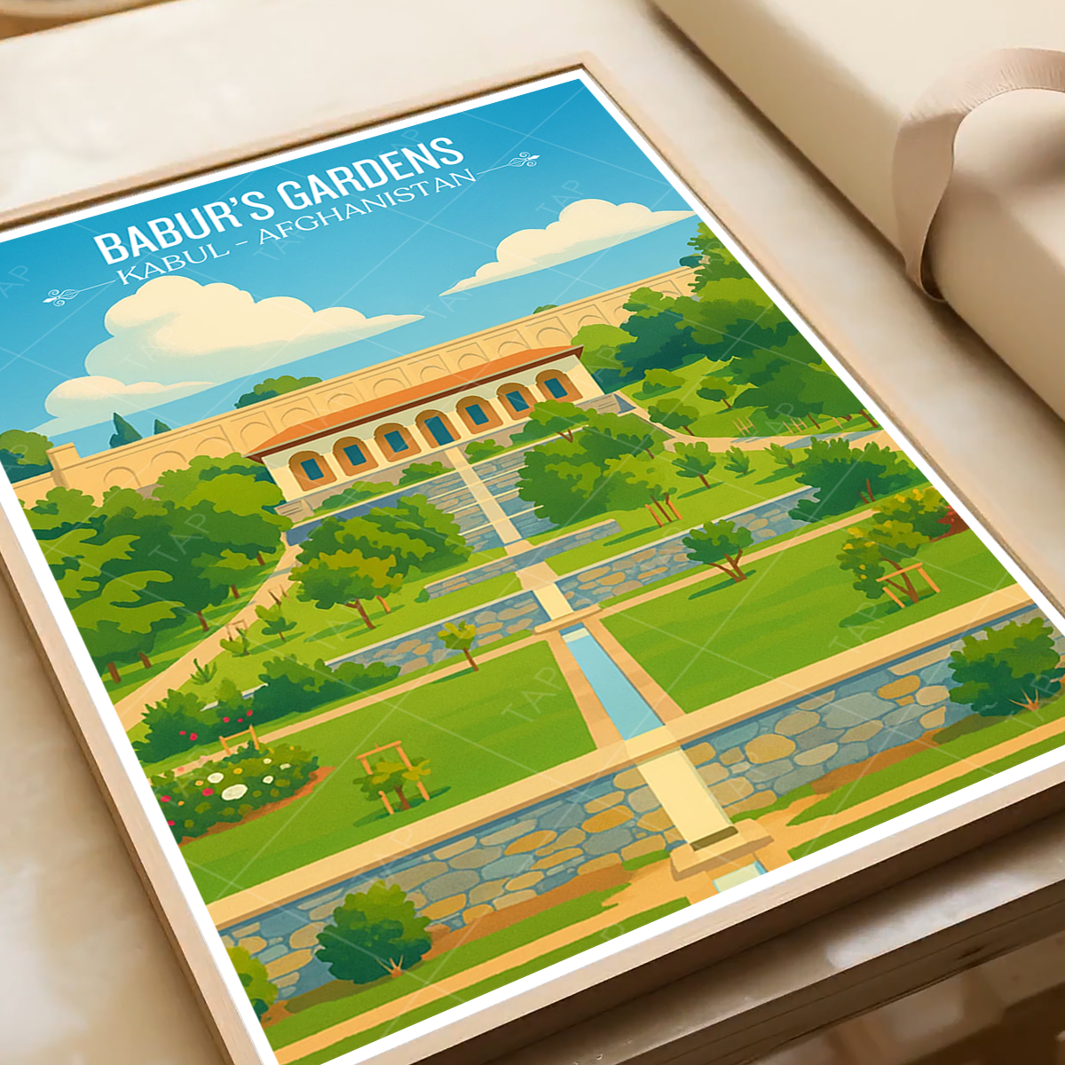 Babur's Gardens - Kabul - Afghanistan - Travel Wall Art Print - Art Print - Travel Art Poster