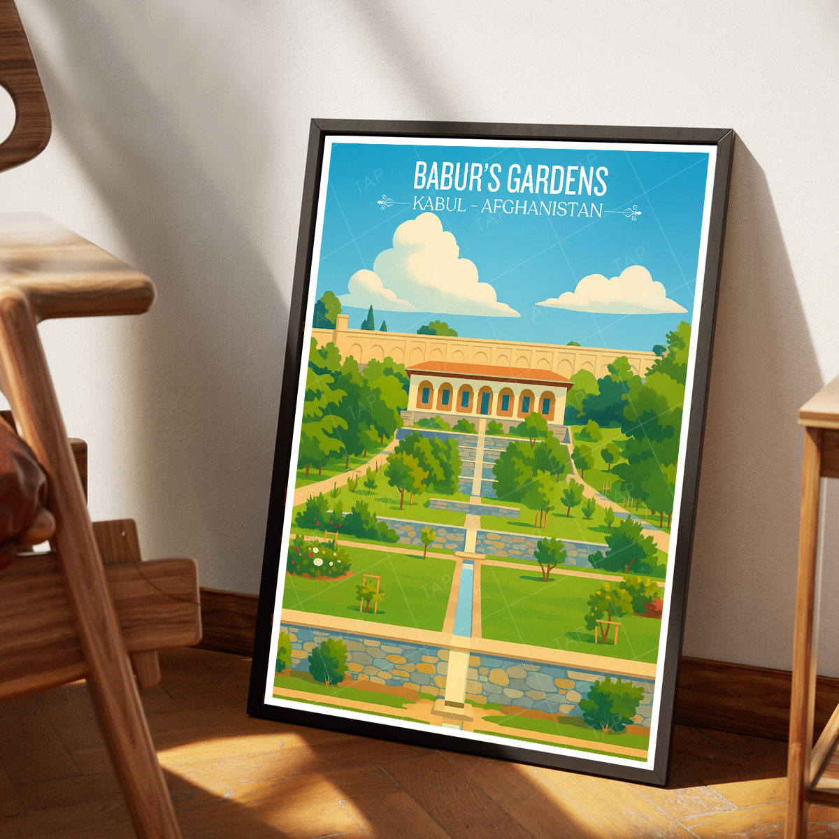 Babur's Gardens - Kabul - Afghanistan - Travel Wall Art Print - Art Print - Travel Art Poster