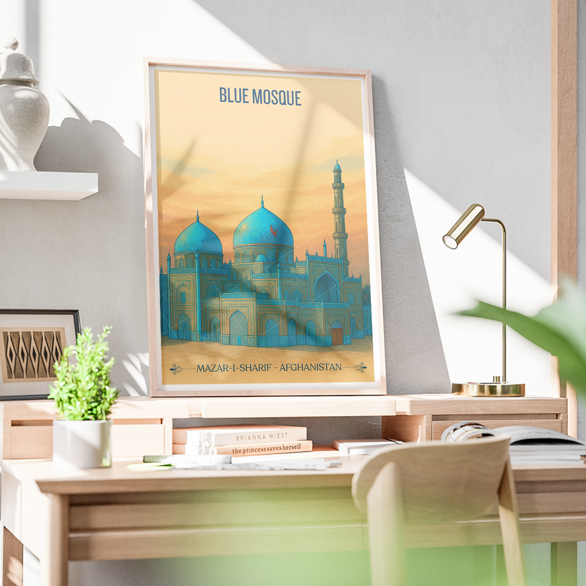 Blue Mosque - Mazar-e-Sharif - Afghanistan - Travel Wall Art Print - Art Print - Travel Art Poster