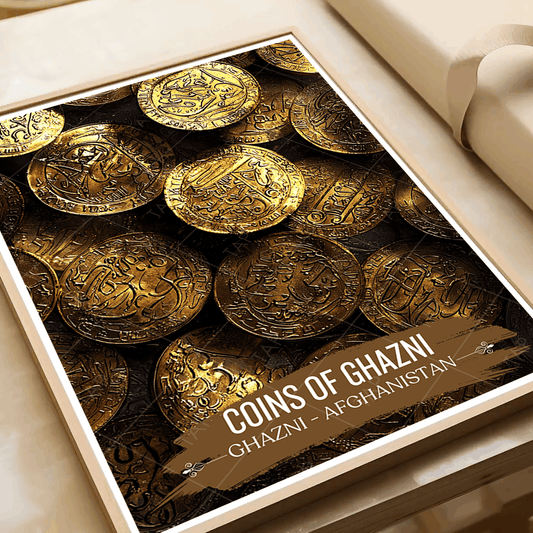 Coins of Ghazni travel poster – artwork presentation view 2