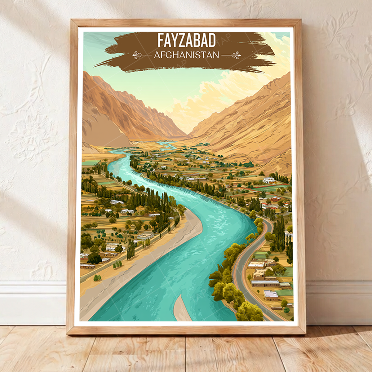 Fayzabad River - Afghanistan - Travel Wall Art Print - Art Print - Travel Art Poster