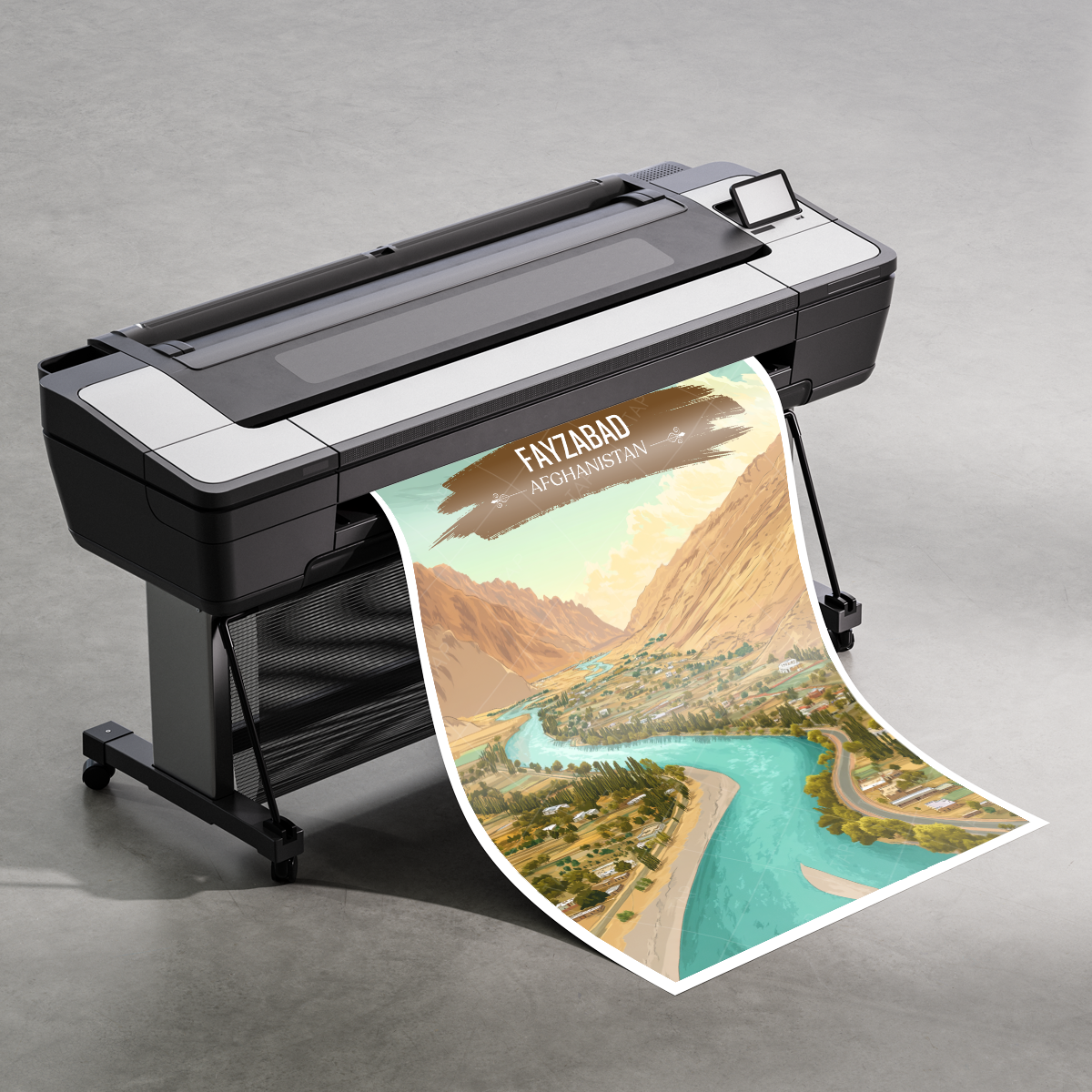 Fayzabad River - Afghanistan - Travel Wall Art Print - Art Print - Travel Art Poster