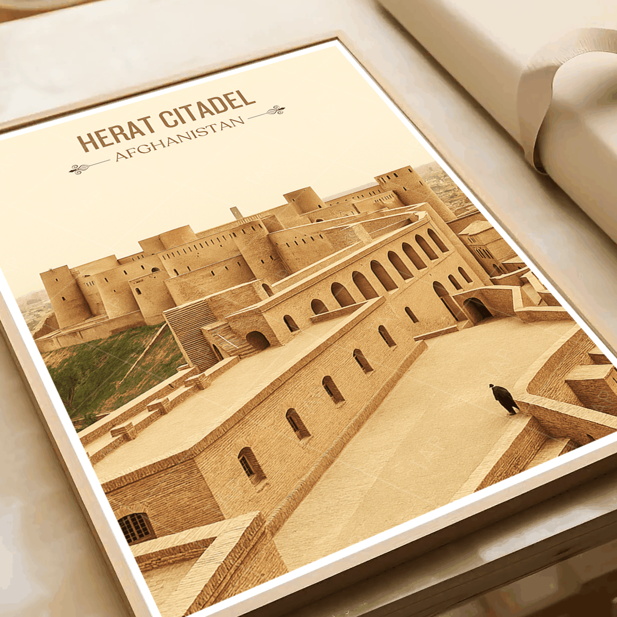 Herat Fort travel poster – artwork presentation view 2