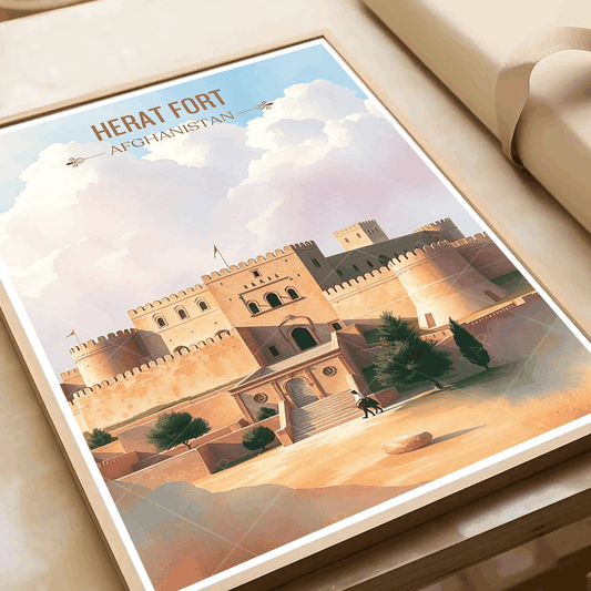 Herat Citadel travel poster – artwork presentation view 2