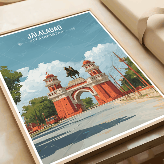 Jalalabad travel poster – artwork presentation view 2