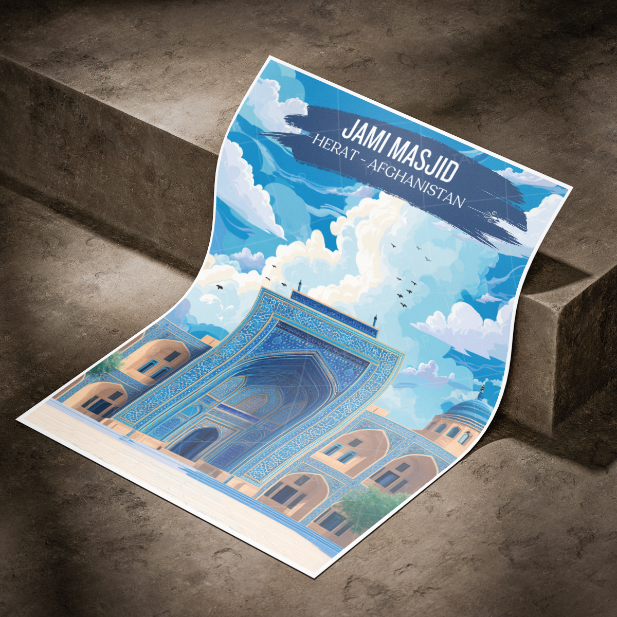 Jami Masjid - Mosque of Herat - Afghanistan - Travel Wall Art Print - Art Print - Travel Art Poster