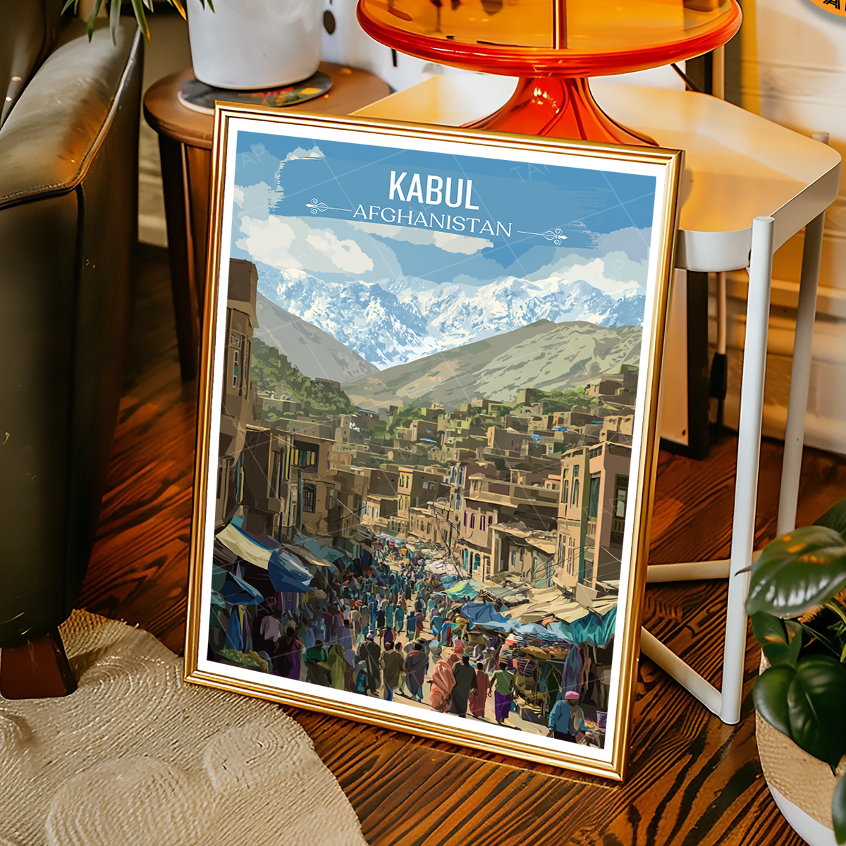 Kabul City - Main Bazar Market - Afghanistan - Travel Wall Art Print - Art Print - Travel Art Poster