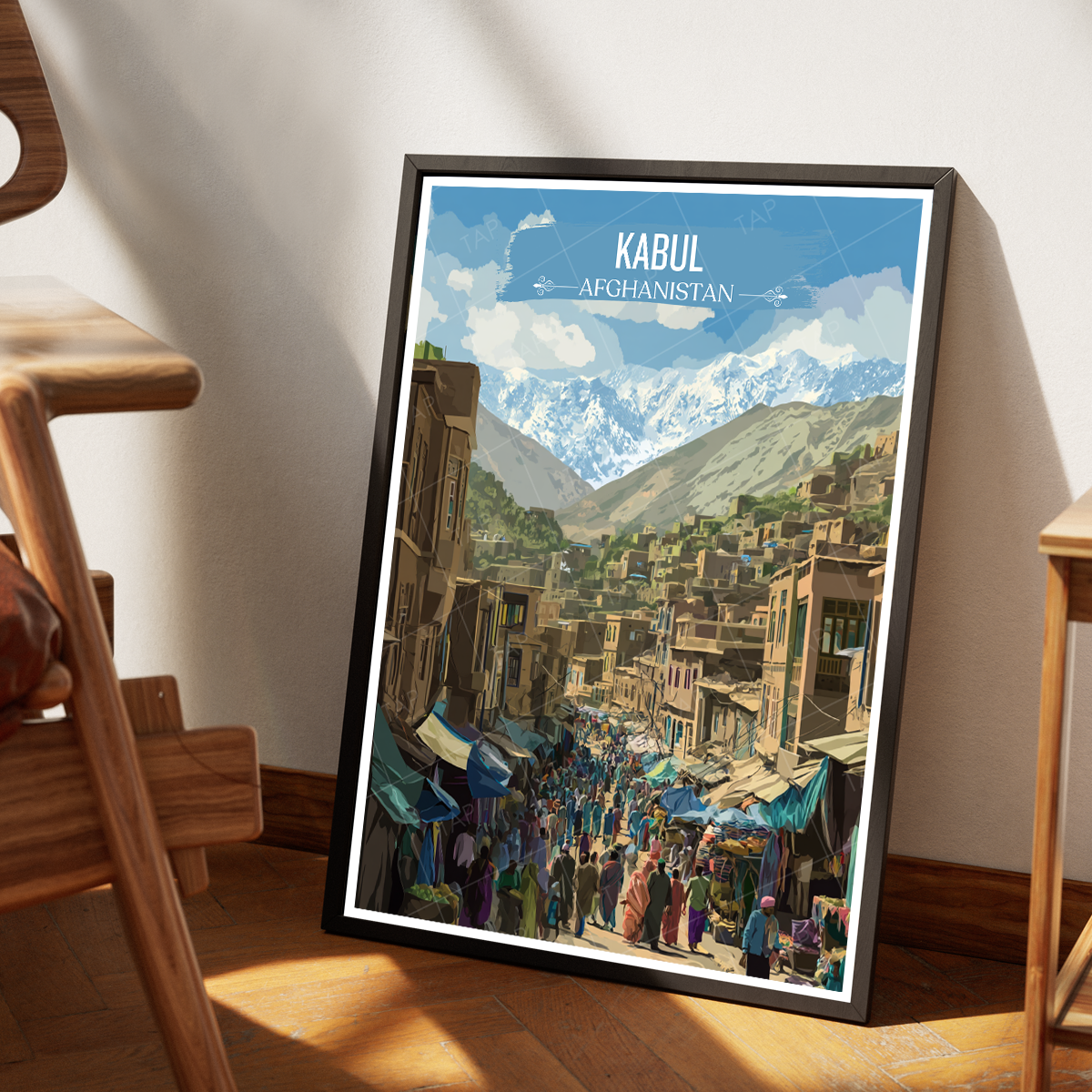 Kabul City - Main Bazar Market - Afghanistan - Travel Wall Art Print - Art Print - Travel Art Poster