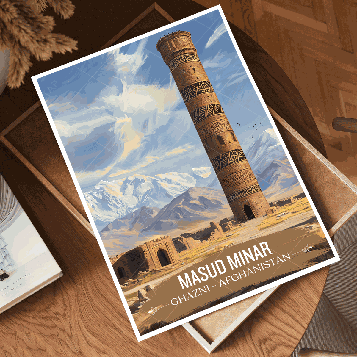 Masud Minar travel poster – artwork presentation view 4