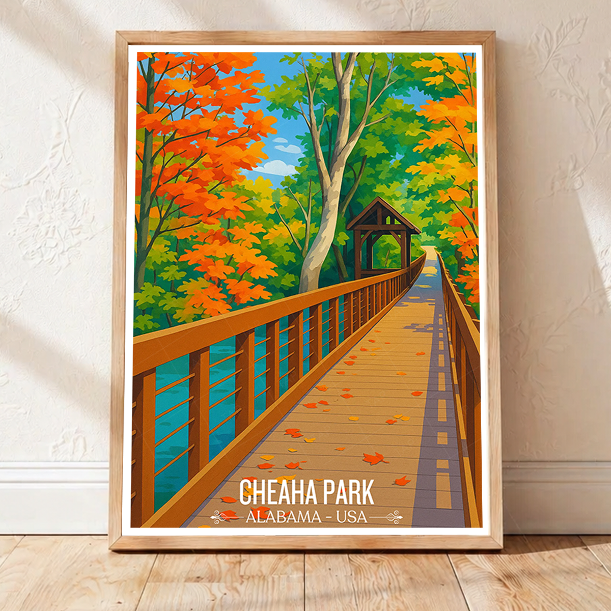Cheaha Park - Alabama USA - Travel Wall Art Deco Poster Print