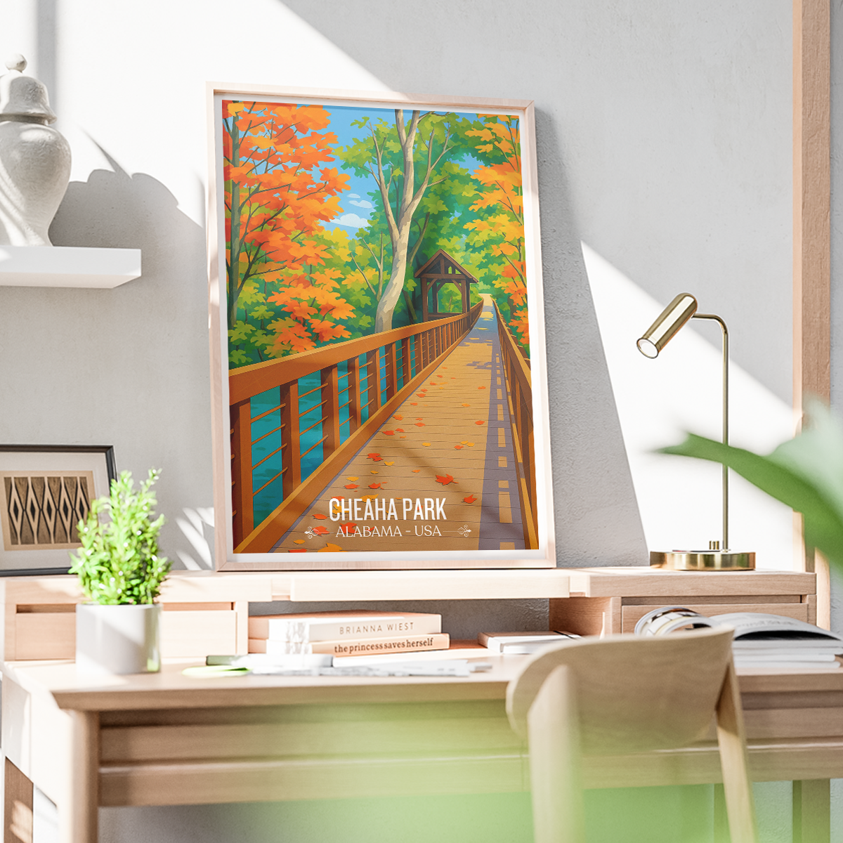 Cheaha Park - Alabama USA - Travel Wall Art Deco Poster Print
