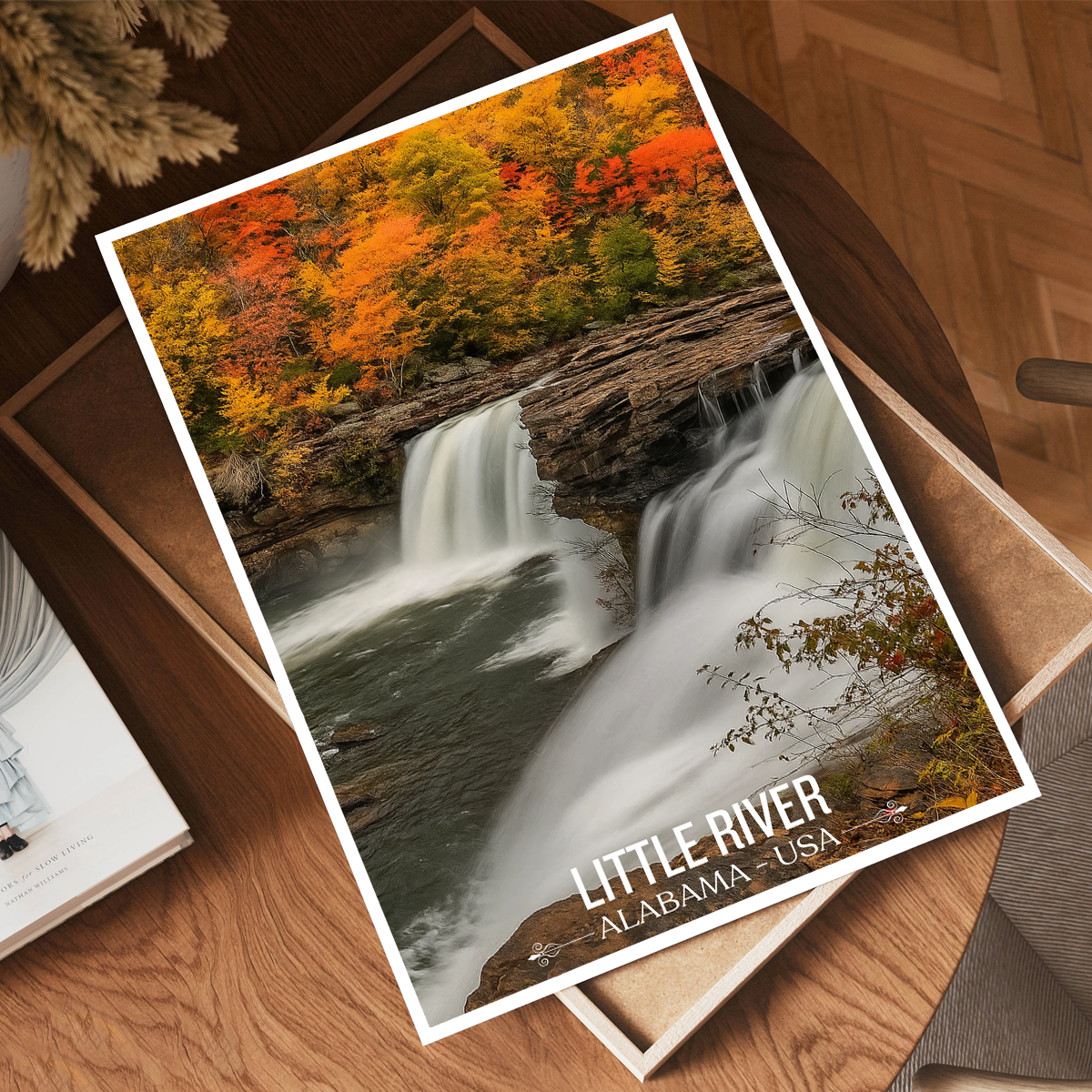 Little River 1 - Alabama USA - Travel Wall Art Deco Poster Print