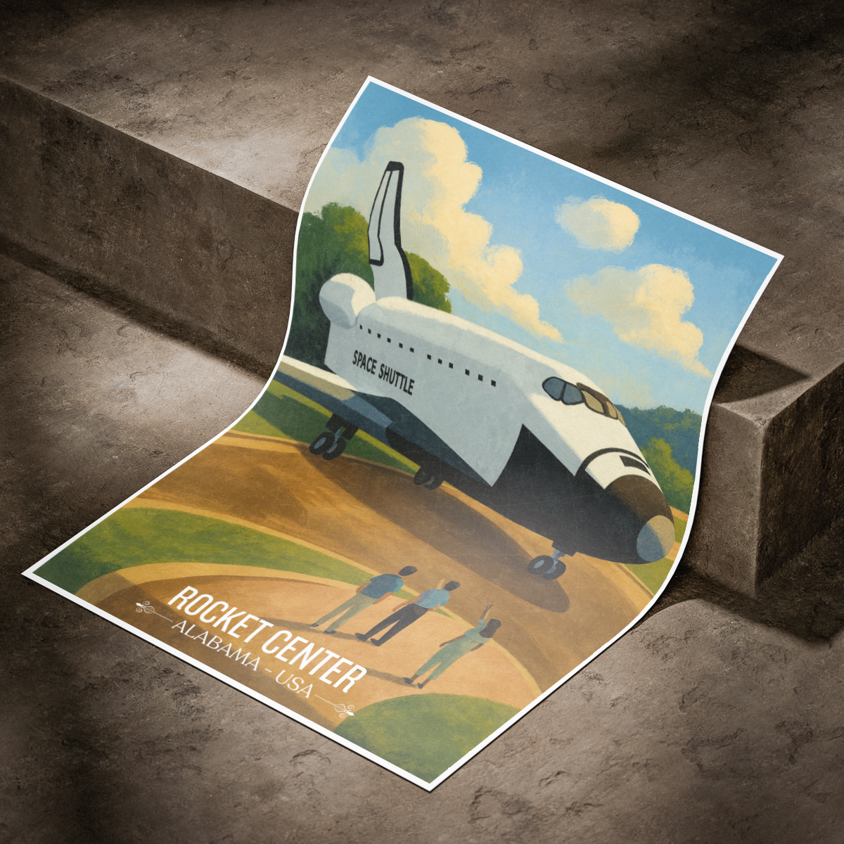 Rocket Center - Alabama USA - Travel Wall Art Deco Poster Print