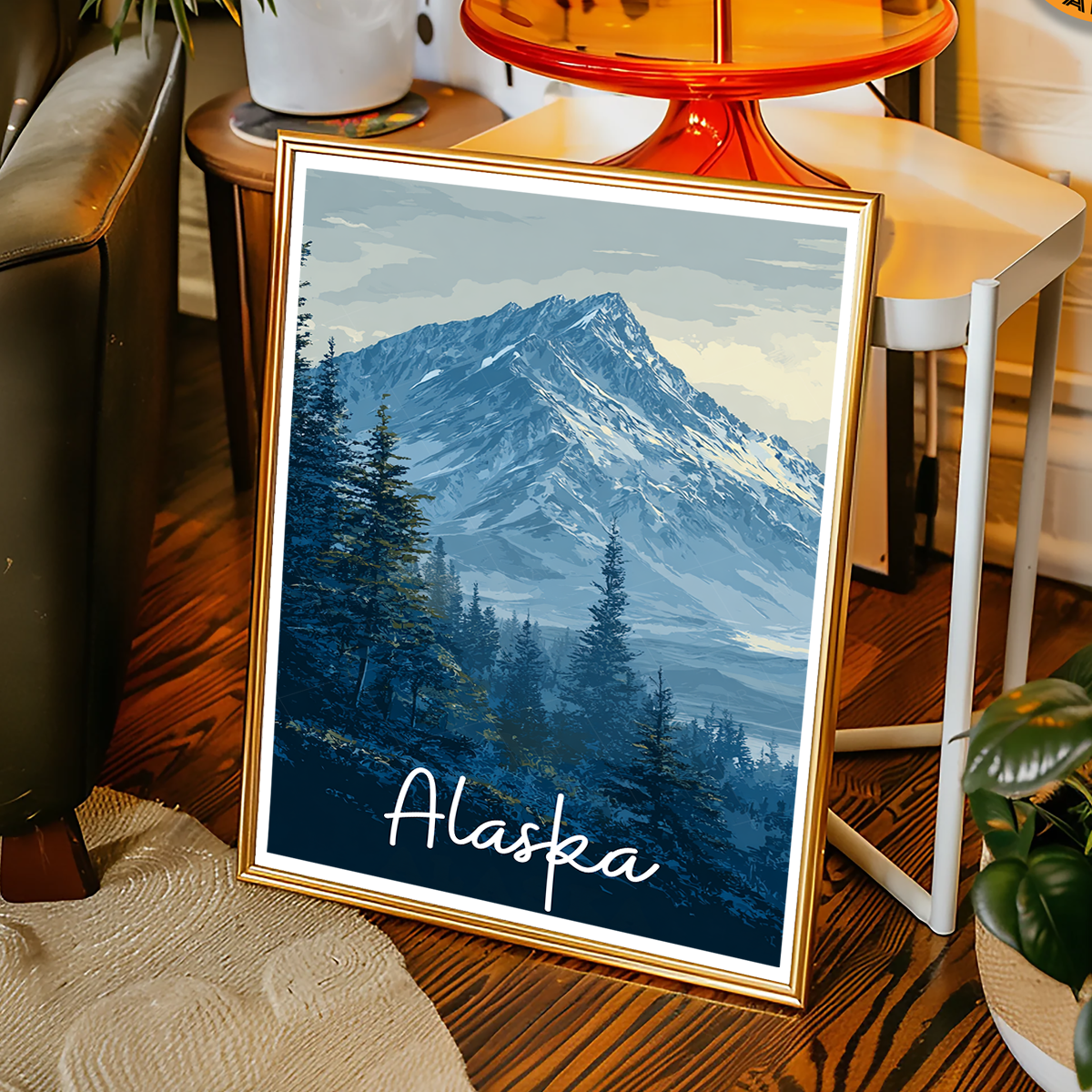 Alaska - Travel Poster Print Modern Style Wall Art