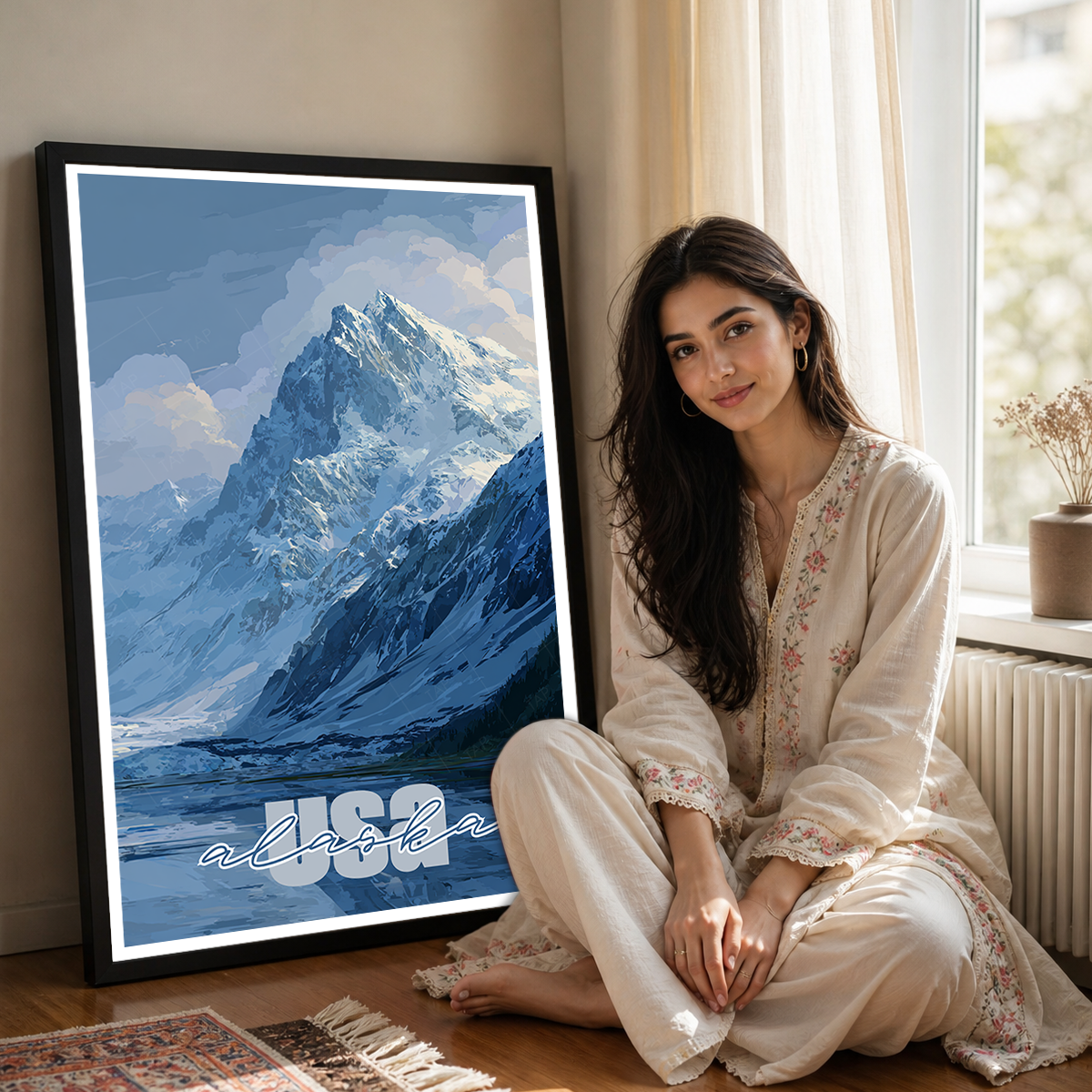 Alaska - Travel Poster Print Modern Style Wall Art