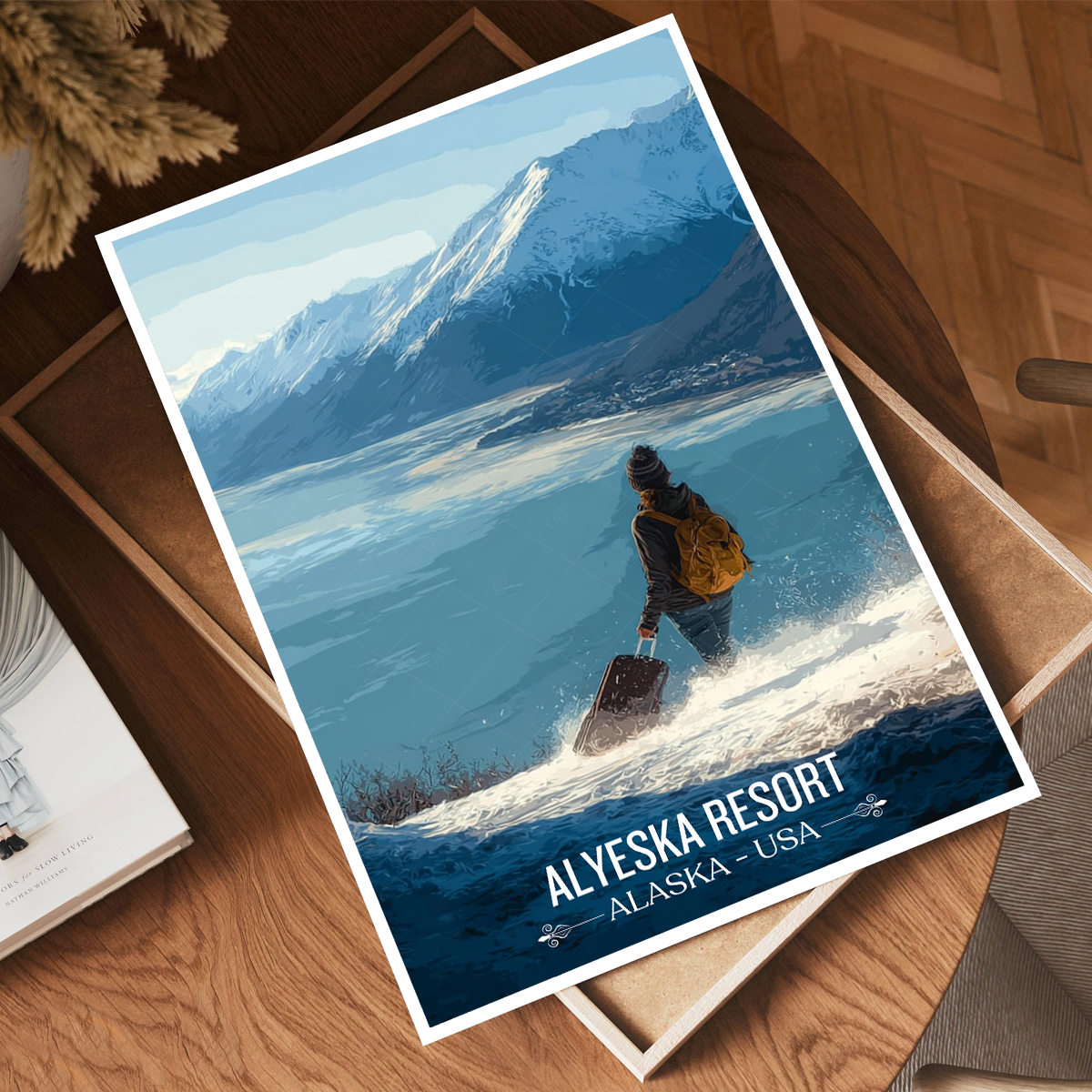 Alyeska Resort - Alaska - Travel Poster Print Modern Style Wall Art