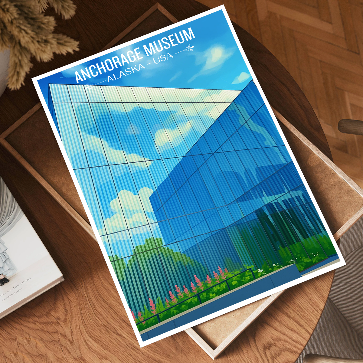 Anchorage Museum - Alaska - Travel Poster Print Modern Style Wall Art