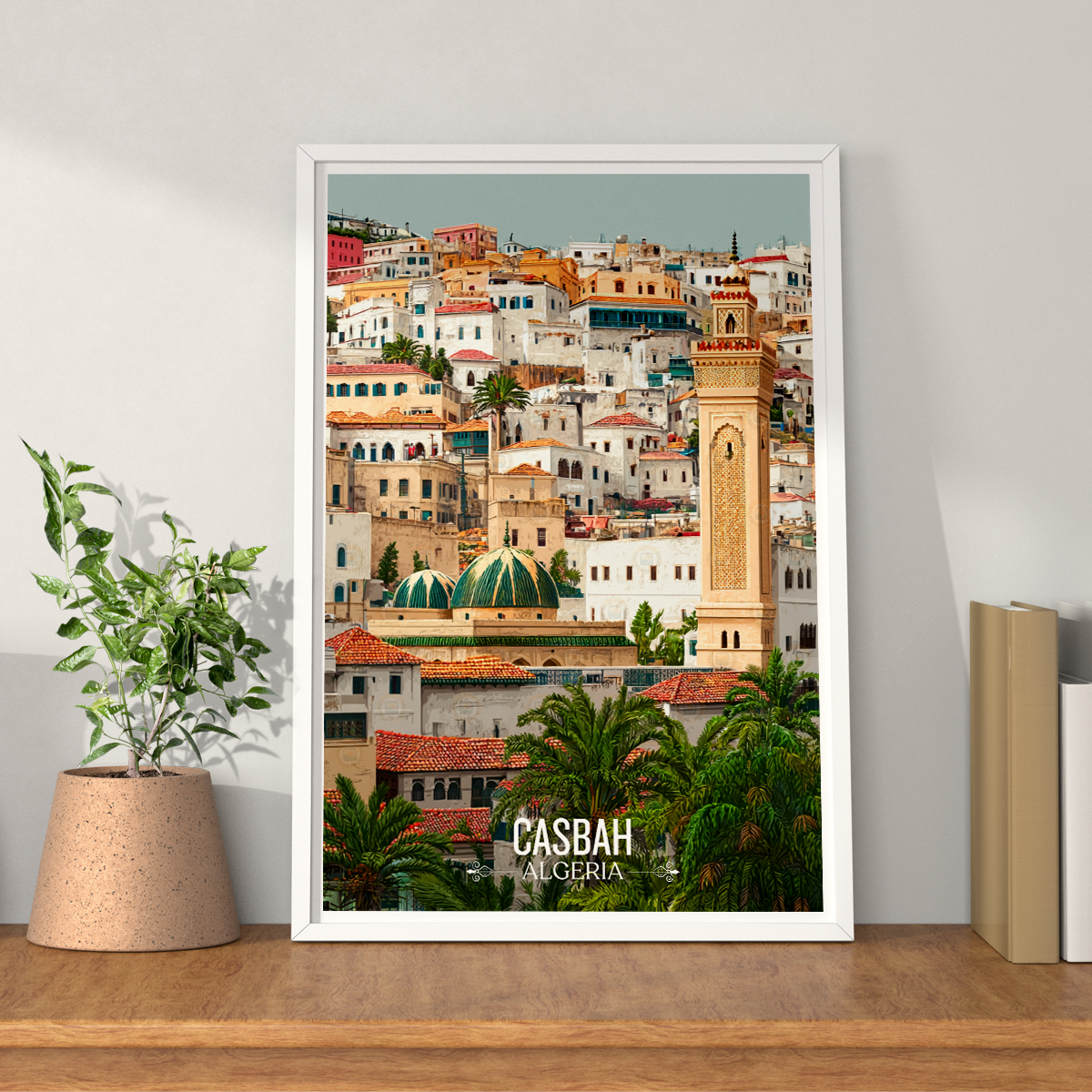 Casbah - Algeria - Travel Poster Vintage Style Wall Art Print - Art Print - Travel Art Poster