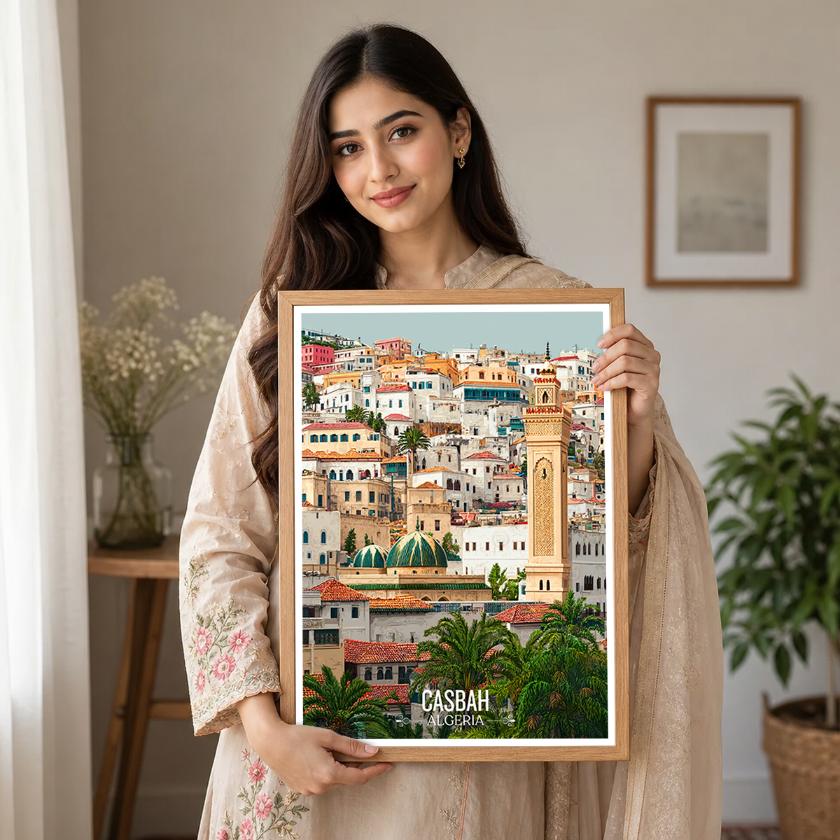 Casbah - Algeria - Travel Poster Vintage Style Wall Art Print - Art Print - Travel Art Poster