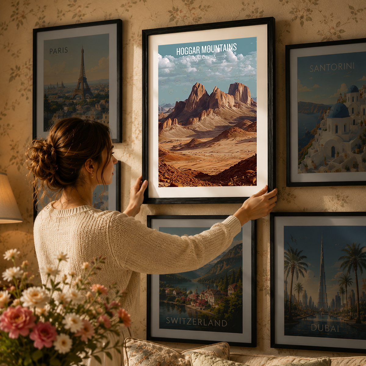 Hoggar Mountains - Algeria - Travel Poster Vintage Style Wall Art Print - Art Print - Travel Art Poster