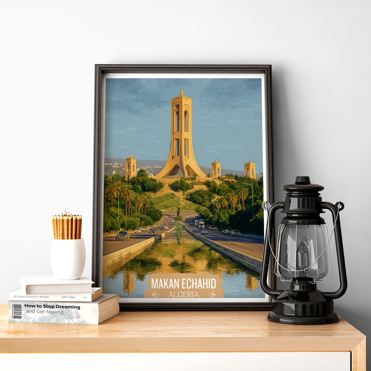 Makam Echahid - Algeria - Travel Poster Vintage Style Wall Art Print - Art Print - Travel Art Poster