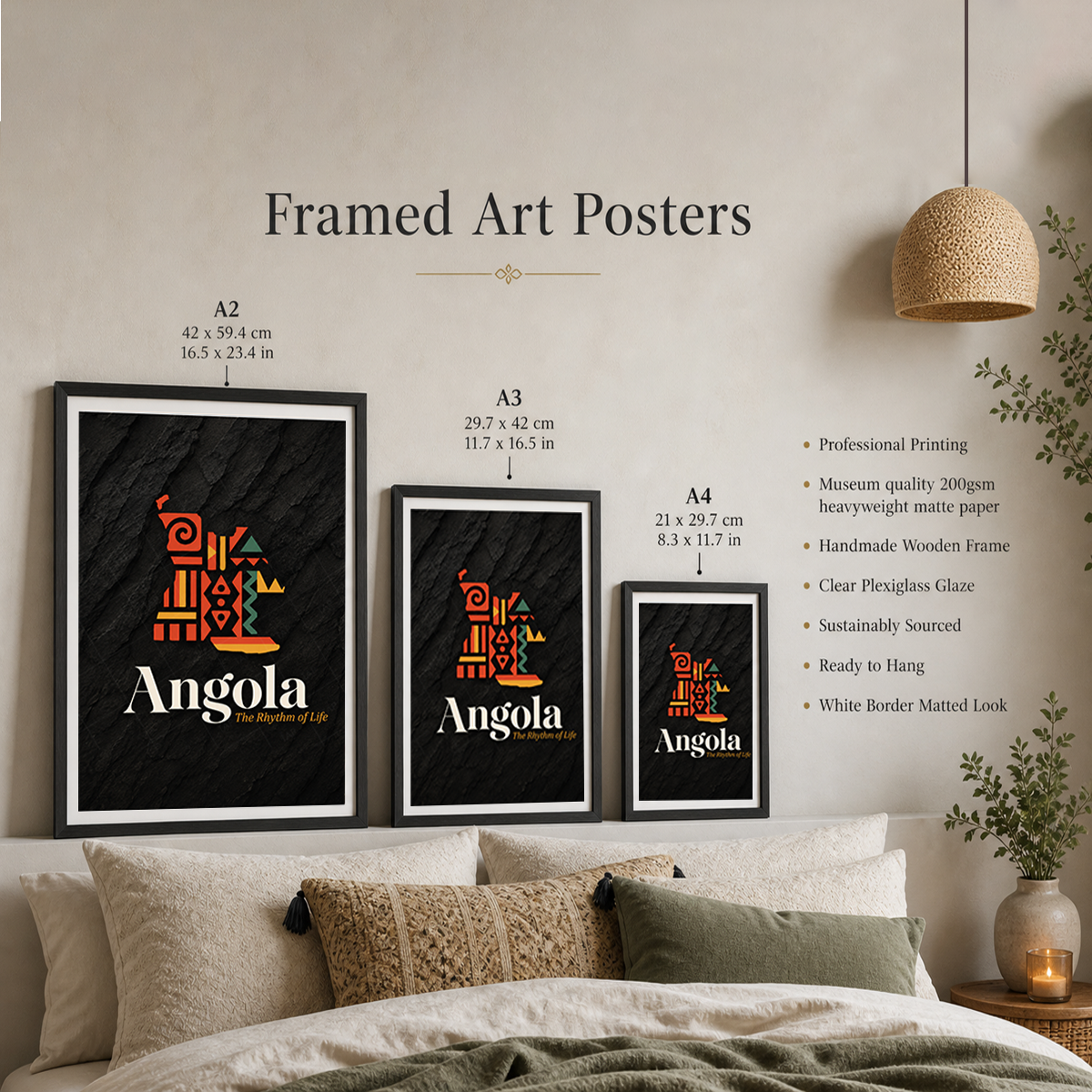 Angola - Travel Poster Vintage Style Wall Art Print - Art Print - Travel Art Poster