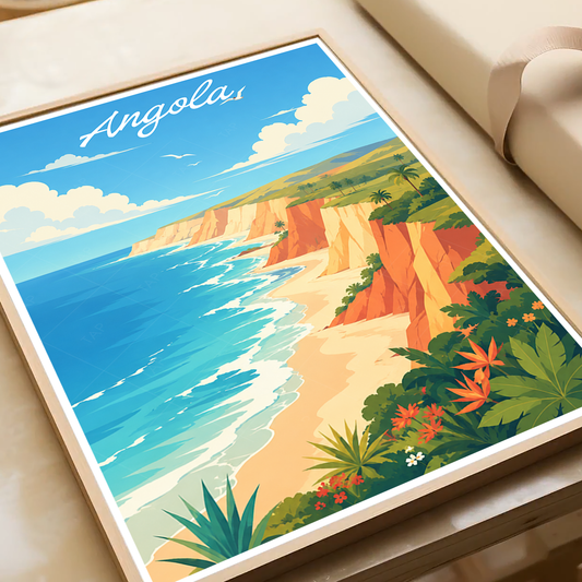 Angola - Travel Poster Vintage Style Wall Art Print - Art Print - Travel Art Poster