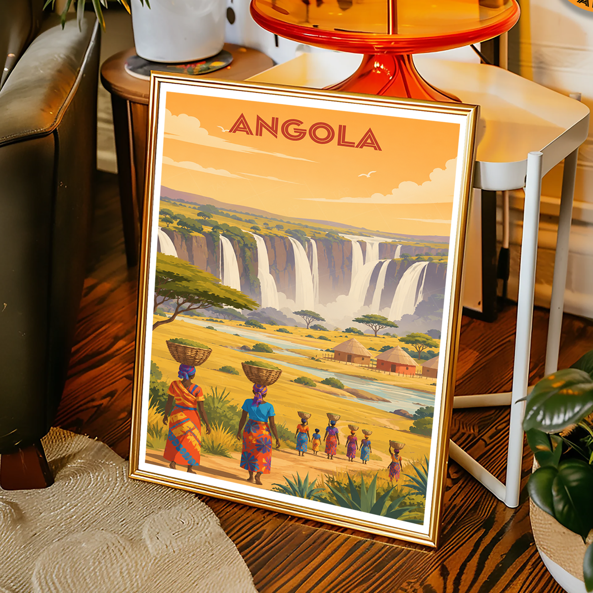 Angola - Travel Poster Vintage Style Wall Art Print - Art Print - Travel Art Poster