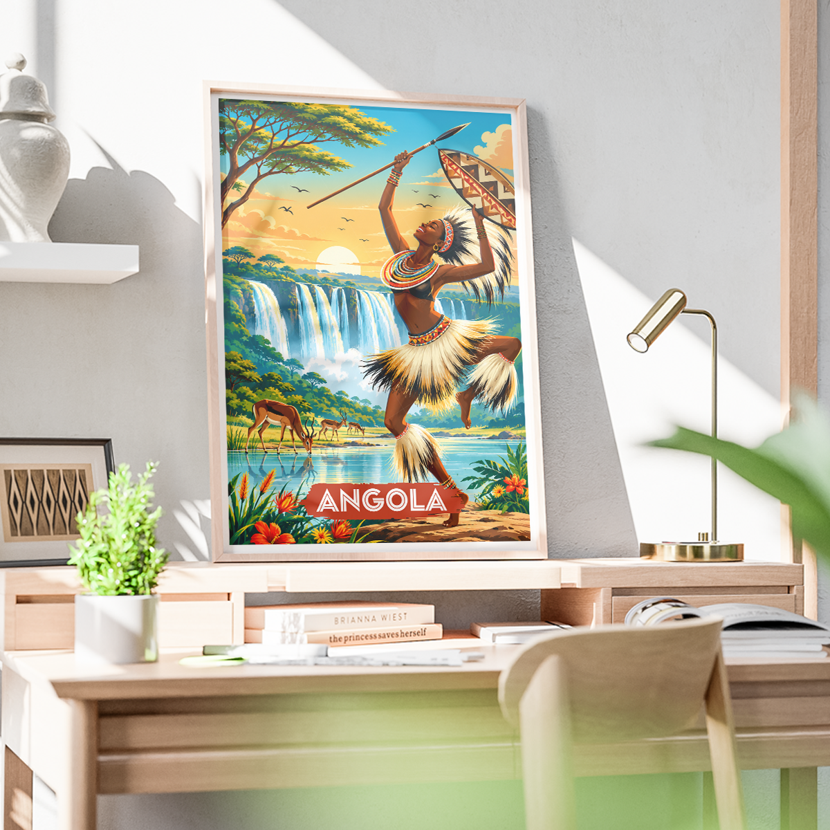 Angola - Travel Poster Vintage Style Wall Art Print - Art Print - Travel Art Poster