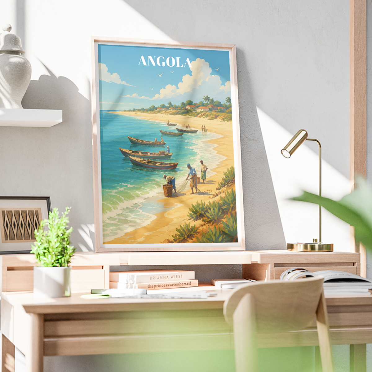 Angola - Travel Poster Vintage Style Wall Art Print - Art Print - Travel Art Poster