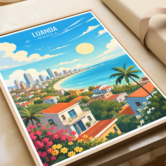 Luanda - Angola - Travel Poster Vintage Style Wall Art Print - Art Print - Travel Art Poster