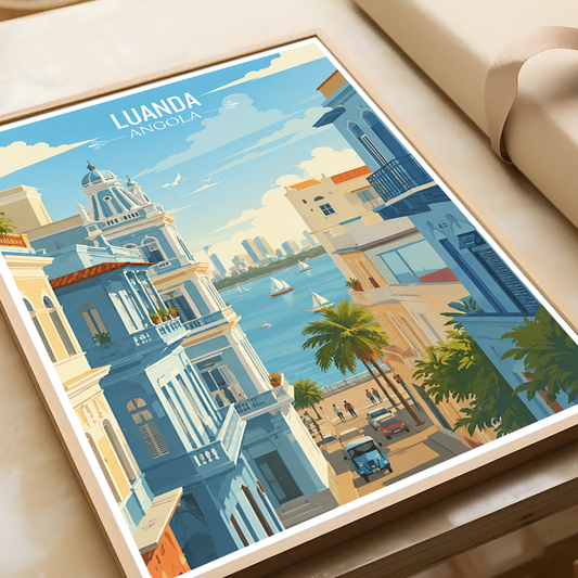 Luanda - Angola - Travel Poster Vintage Style Wall Art Print - Art Print - Travel Art Poster