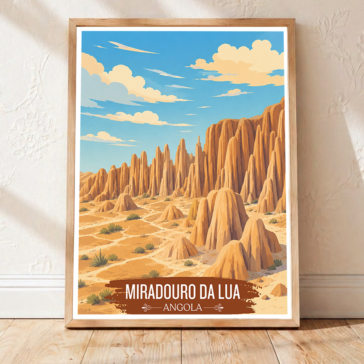 Miradouro da Lua - Angola - Travel Poster Vintage Style Wall Art Print - Art Print - Travel Art Poster