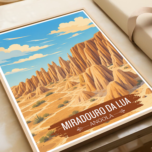 Miradouro da Lua - Angola - Travel Poster Vintage Style Wall Art Print - Art Print - Travel Art Poster