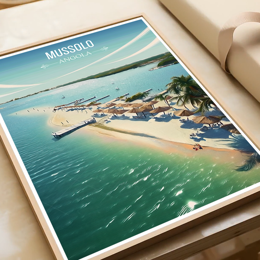 Mussulo - Angola - Travel Poster Vintage Style Wall Art Print - Art Print - Travel Art Poster