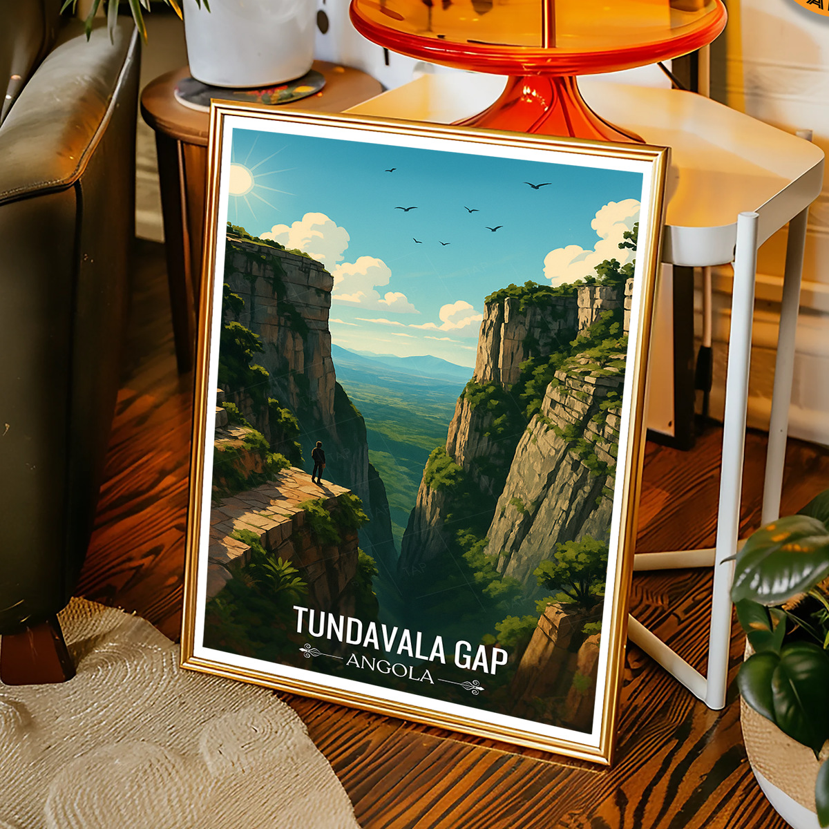 Tundavala Gap - Angola - Travel Poster Vintage Style Wall Art Print - Art Print - Travel Art Poster