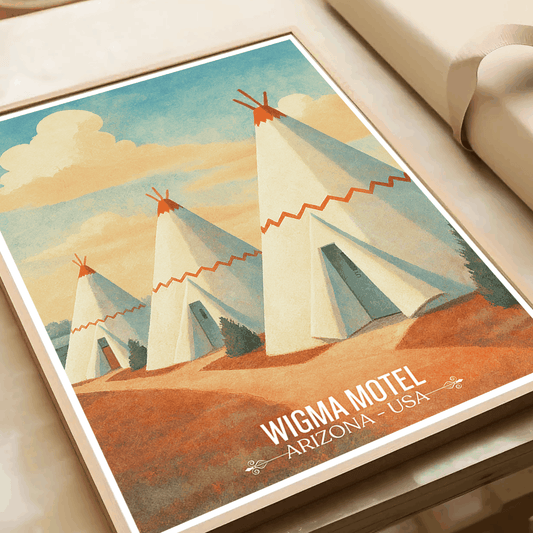 Wigwam Motel - Arizona - USA - Travel Wall Art Deco Poster Print | Modern Style - Travel Art Poster Print