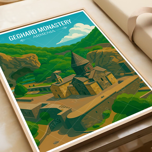 Geghard Monastery - Armenia - Travel Wall Art Print - Art Print - Travel Art Poster