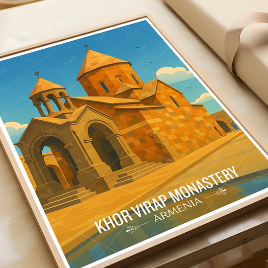 Khor Virap Monastery - Armenia - Travel Wall Art Print - Art Print - Travel Art Poster