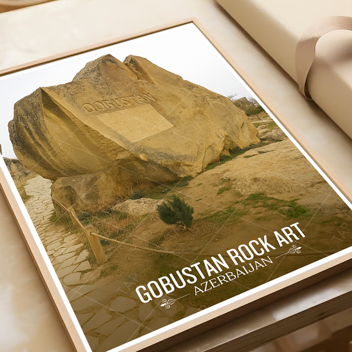 Gobustan Rock Art - Azerbaijan - Travel Wall Art Print - Art Print - Travel Art Poster