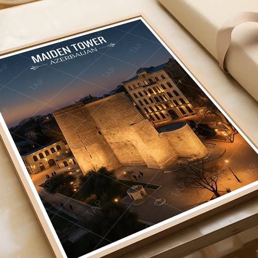 Maiden Tower - Azerbaijan - Travel Wall Art Print - Art Print - Travel Art Poster