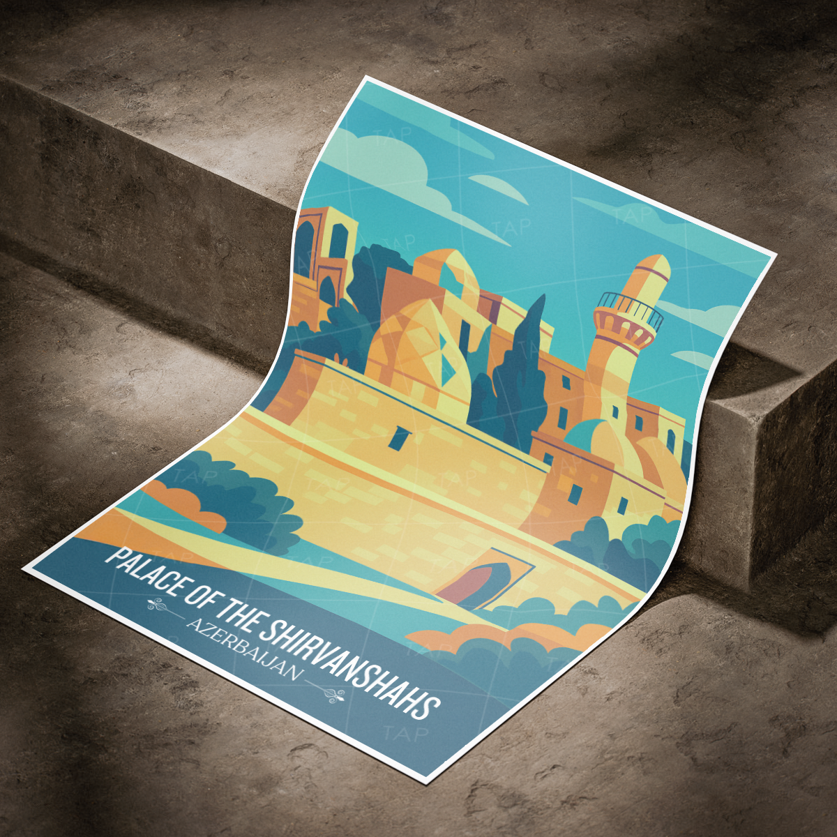 Palace of the Shirvanshahs - Azerbaijan - Travel Wall Art Print - Art Print - Travel Art Poster