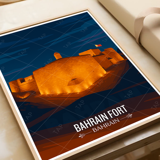 Bahrain Fort - Qal'at al-Bahrain - Travel Wall Art Print - Art Print - Travel Art Poster