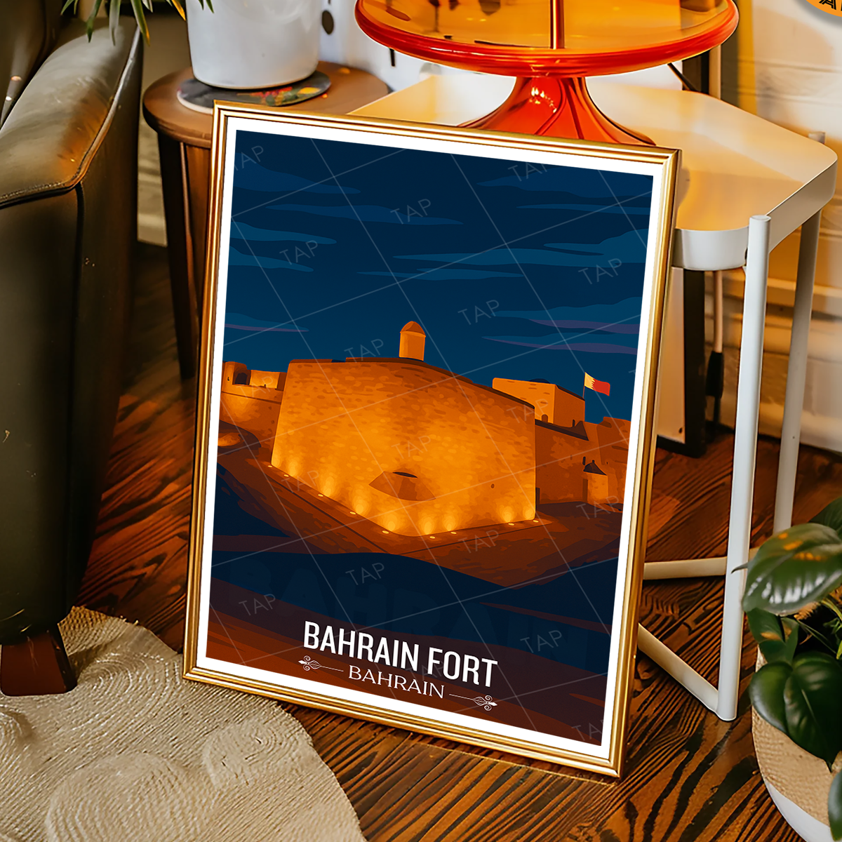 Bahrain Fort - Qal'at al-Bahrain - Travel Wall Art Print - Art Print - Travel Art Poster
