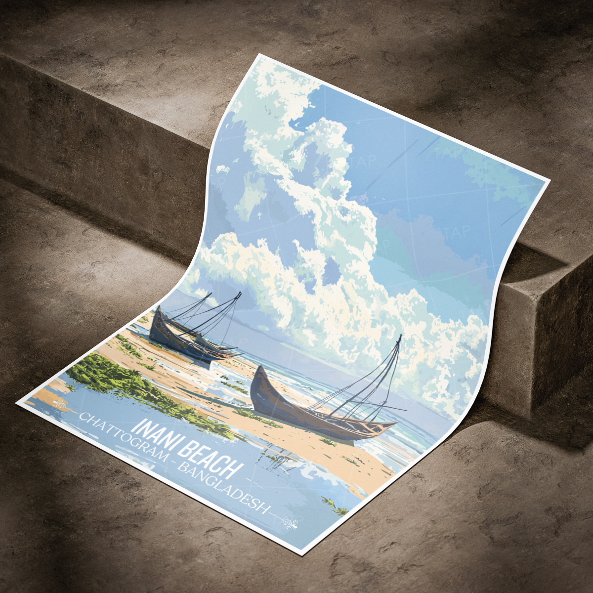 Inani Beach - Chattogram - Bangladesh - Travel Wall Art Print - Art Print - Travel Art Poster