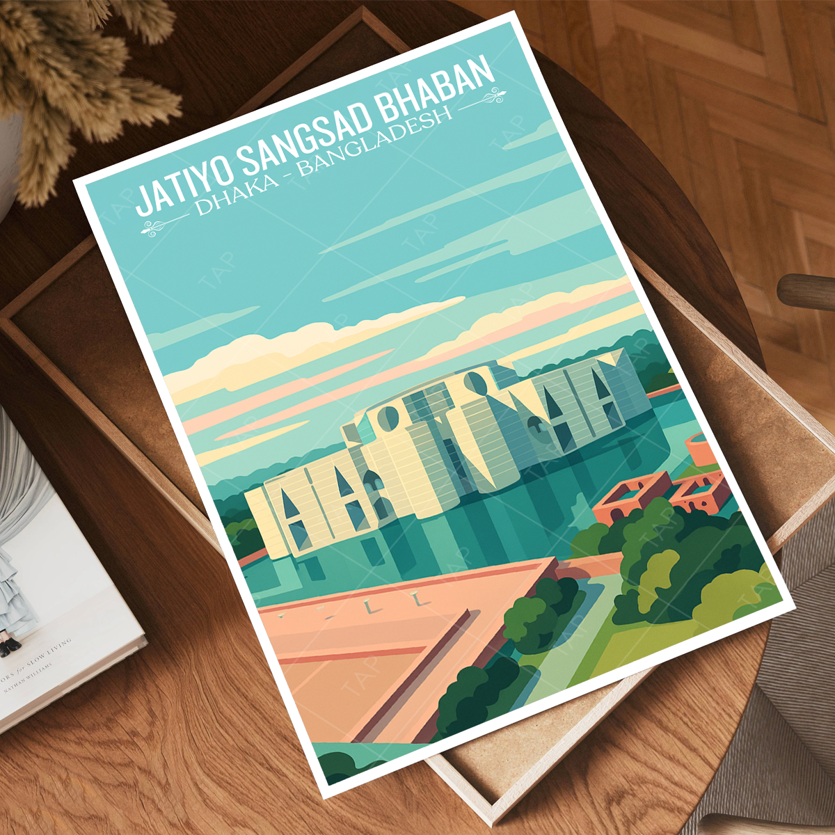 Jatiyo Sangsad Bhaban - Dhaka - Bangladesh - Travel Wall Art Print - Art Print - Travel Art Poster