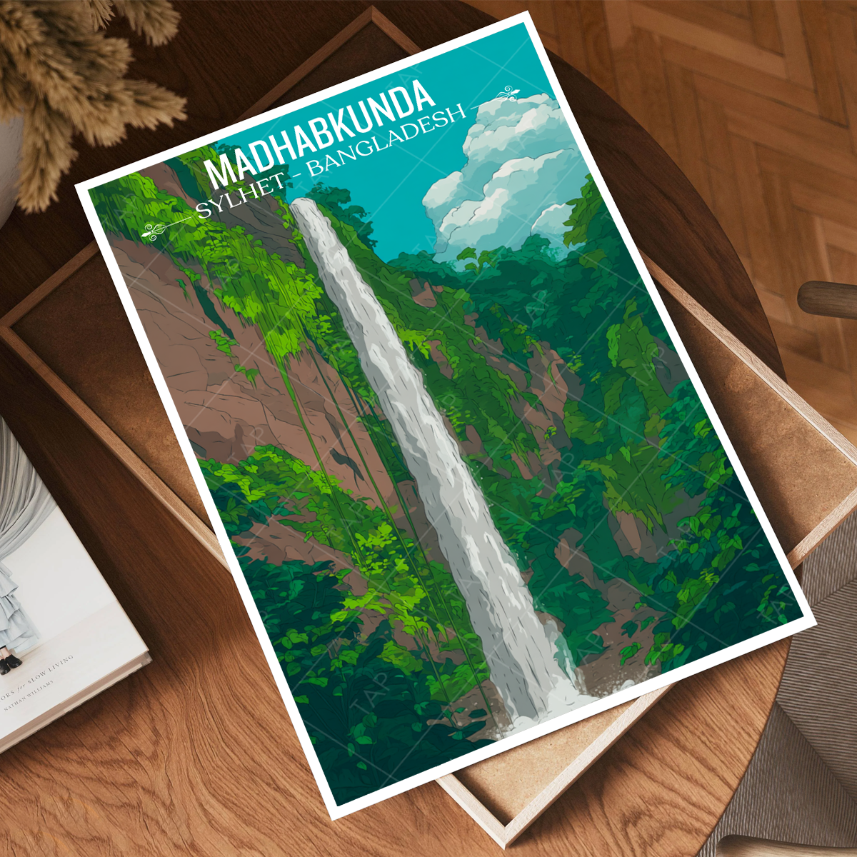 Madhabkunda Waterfall - Sylhet - Bangladesh - Travel Wall Art Print - Art Print - Travel Art Poster