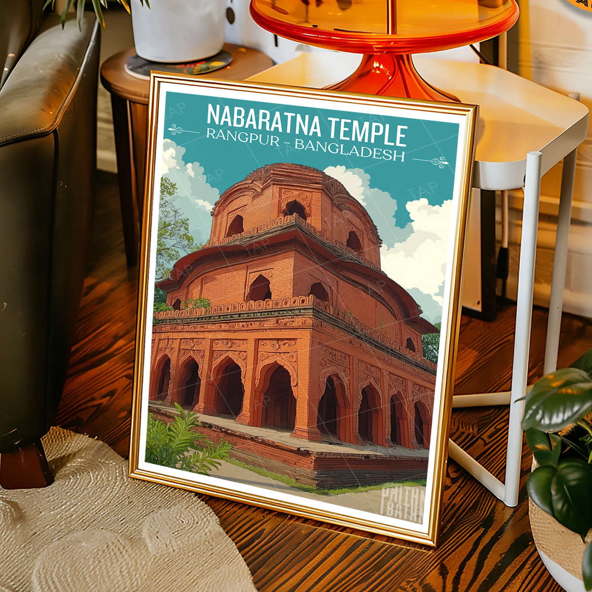Nabarantna Temple - Rangpur - Bangladesh - Travel Wall Art Print - Art Print - Travel Art Poster
