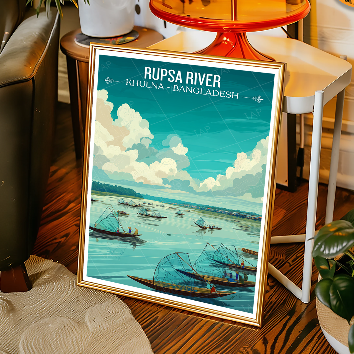 Rupsa River - Khulna - Bangladesh - Travel Wall Art Print - Art Print - Travel Art Poster